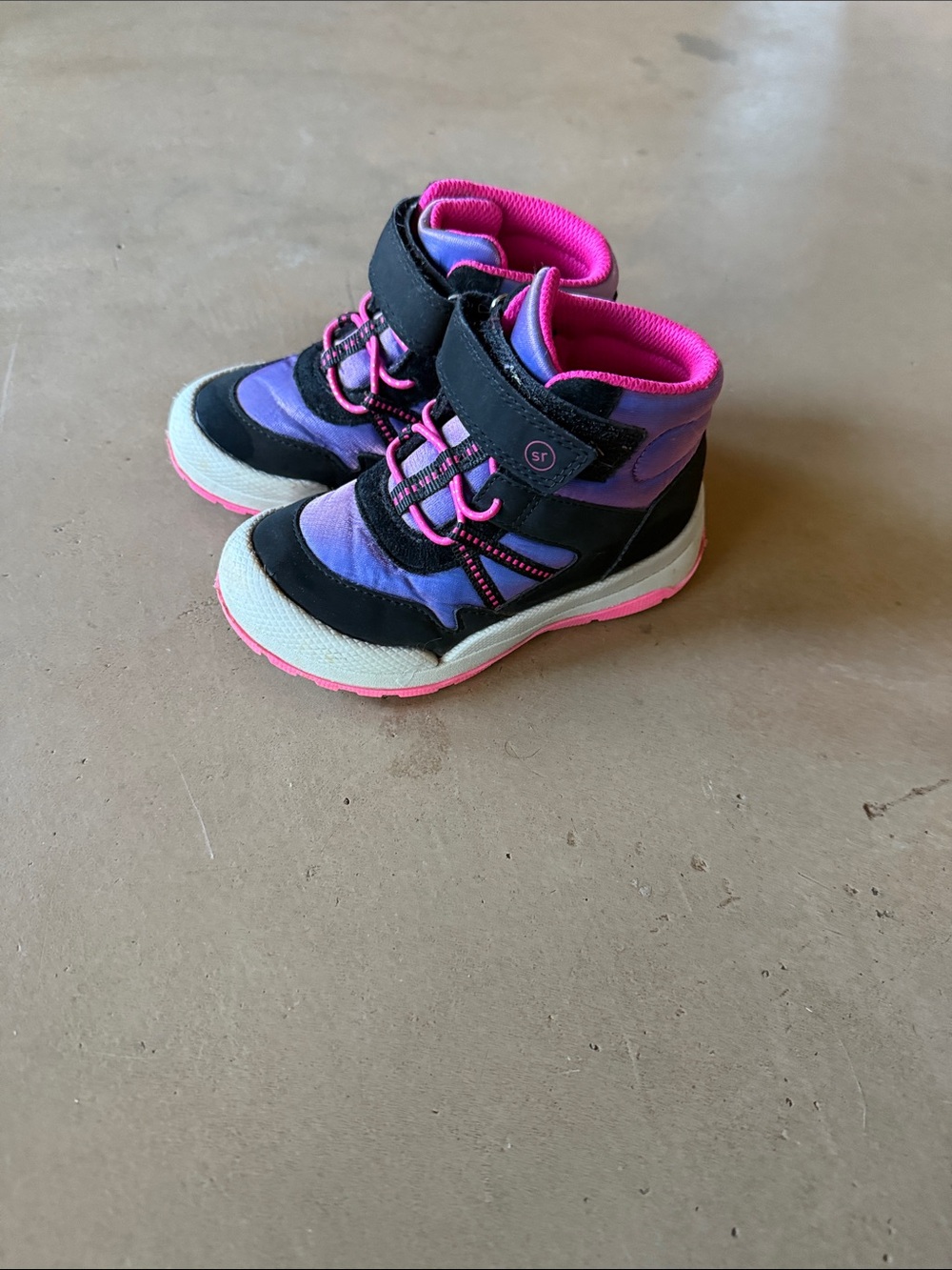 Stride Rite Kids Purple and Pink High-Top Sneakers